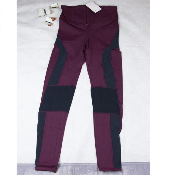 EUC Free People Movement Red Combo Active Leggings - Picture 2 of 4